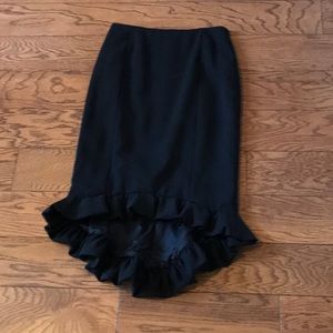 Giorgio Armani black ruffled skirt